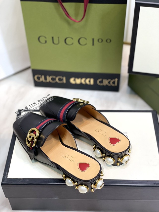 gucci古馳2022新色全新升級版本原版胎小牛皮女鞋單皮鞋 dx2913